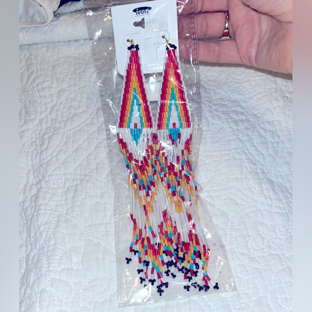 Beaded long earrings - new!